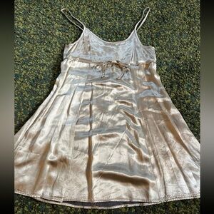 SOLD 🍍Vintage gold mini dress